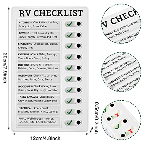 1 Pack Rv Checklist Board to Do List Boards Plastic Chore Chart Memo Checklist Boards with Slider Portable Daily Affairs Detachable Schedule Planner for Home Office Check Items Accessories