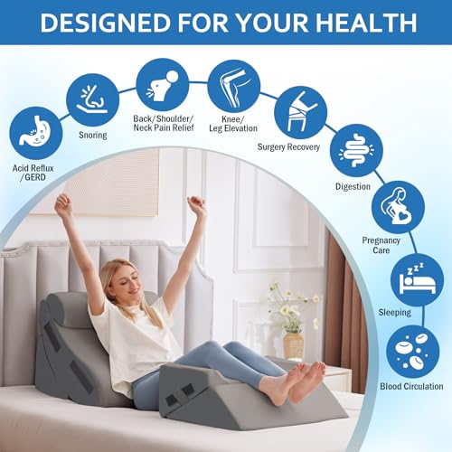 5Pcs Wedge Pillow Set for After Surgery (5 Count)