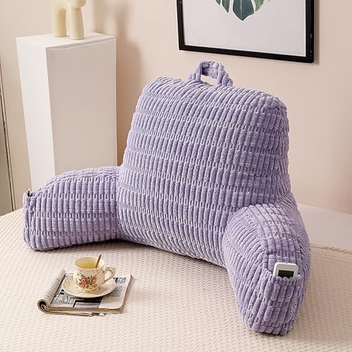 Large Reading Pillow for Sitting Up with Arms