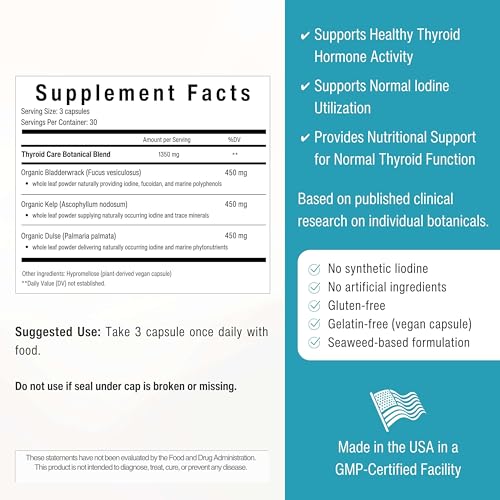 Thyroid Support Supplement for Women & Men (90 Count)