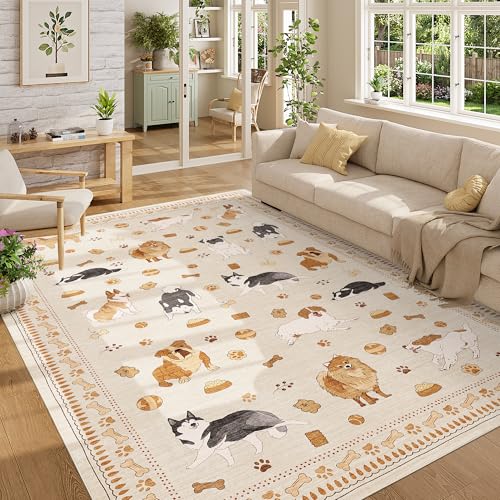 6x9 Washable Dog Area Rug for Living Room Non Slip (54 Sq Ft)