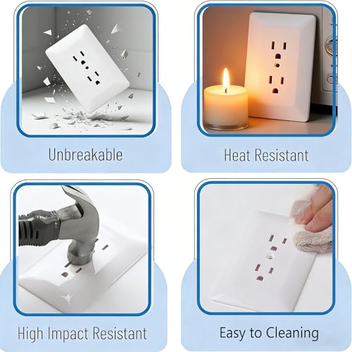 6 Pack Duplex Outlet Covers Wall Plates 1
