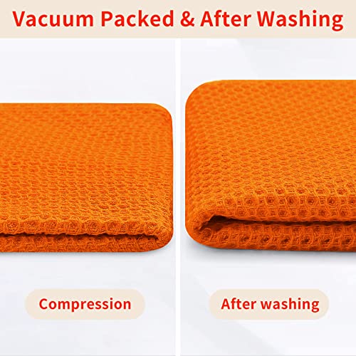 100% Cotton Waffle Weave Kitchen Dish Towels 4 (4 Count)
