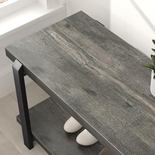 Industrial Entryway Bench with Storage