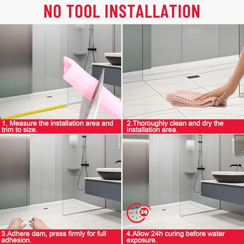 Collapsible Shower Threshold Water Dam