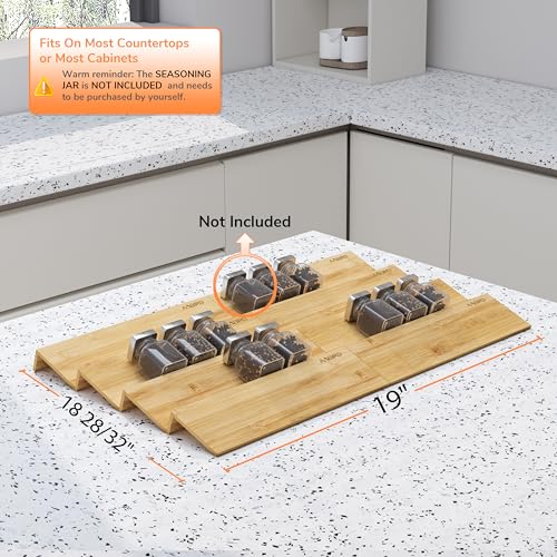 Bamboo Spice Drawer Organizer with Non (8 Count)
