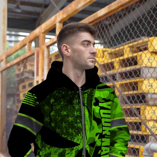 Hi Vis Reflective Zip Up Hoodie