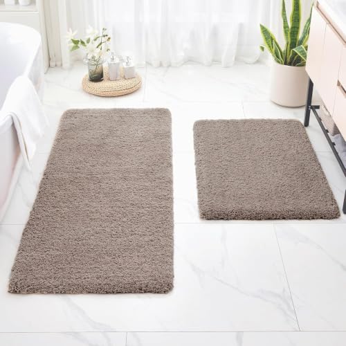 Taupe Grey Bathroom Rug 24x48