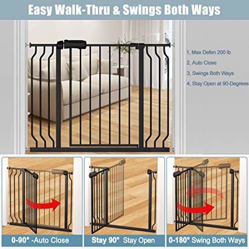 Extra Wide Baby Gate with 14.17in Extensions