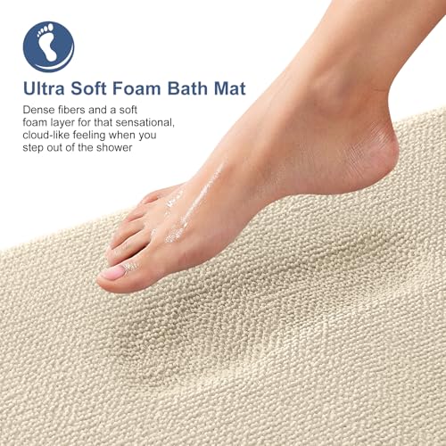 Memory Foam Bathroom Runner Rug 40x24 (9.6 Sq Ft)