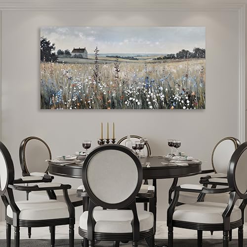 Canvas Wall Art Vintage Decor Artwork Classical Oil Painting Canvas Prints Vintage Landscape Wall Art Suitable for Living Room Bedroom and Office Home Decor Painting 24"x48"