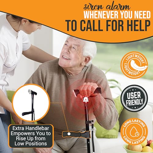 Walking Cane with Light & Alarm
