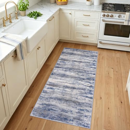 Modern Washable Rug Runner 2x5 Hallway Rug Runner Grey