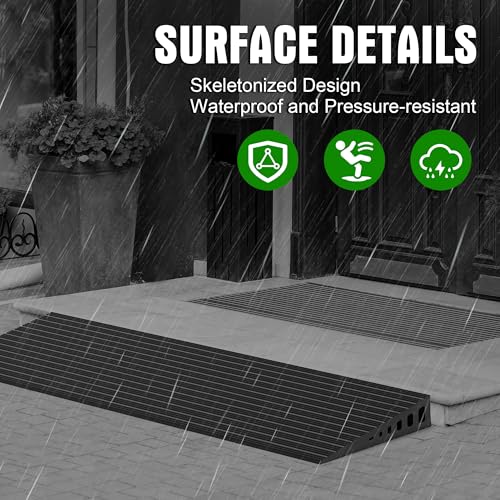 1.6" Rise Rubber Threshold Ramp for Doorways