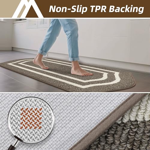 Long Kitchen Floor Mats and Rugs 2PCS Non Slip Washable
