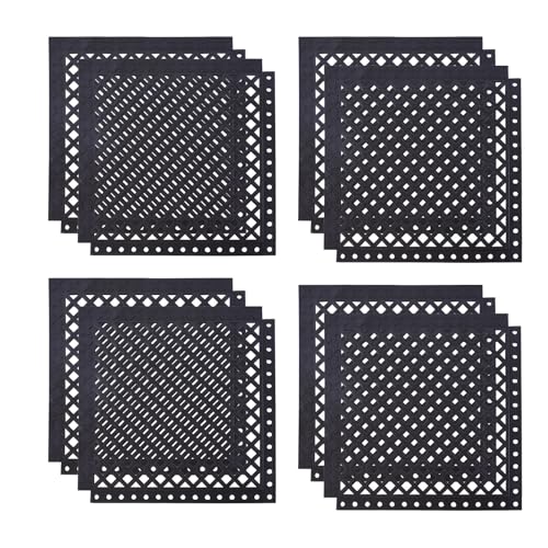 8 Pack 21.6" Interlocking Rubber Floor Tiles (8 Count)