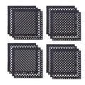 8 Pack 21.6" Interlocking Rubber Floor Tiles (8 Count)