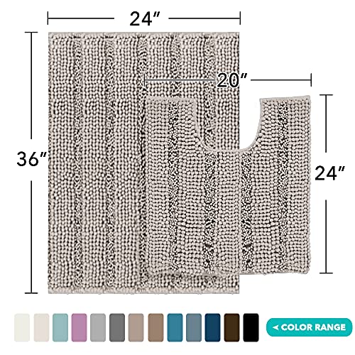 Chenille Bathroom Rugs Set Non - Bel Marant