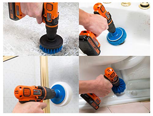 4 Piece Scrub Brush Power Drill Attachments