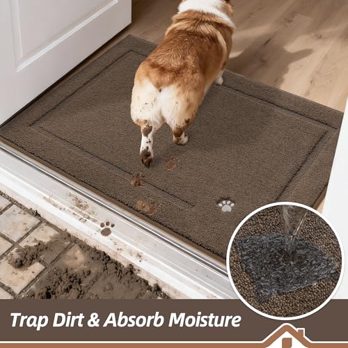 Dog Door Mat for Mud Paws Indoor Entrance (2.6664 Sq Ft)
