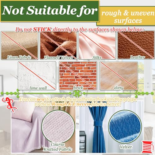 4.3" x 26.3 Feet Adhesive Hook and Loop Tape Heavy Duty Cushion Grip (26.25 Foot)