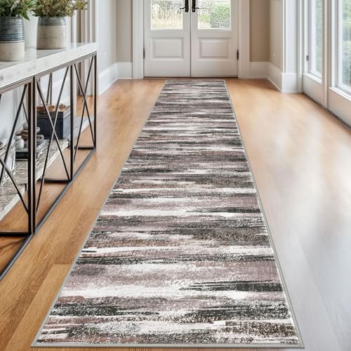 Modern Abstract Runner Rug 2.6x12 (31.2 Sq Ft)