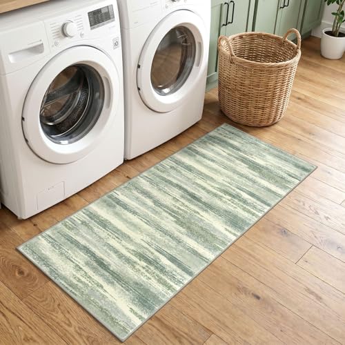 Modern Abstract Washable 2x5 Runner Rug Non Slip Kitchen Rugs