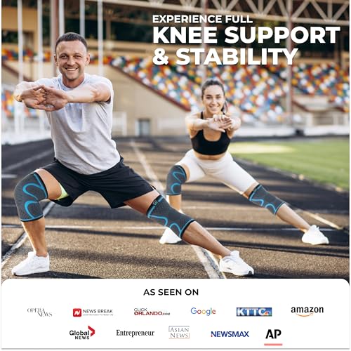 Compression Knee Brace for Women & Men (2 Count)