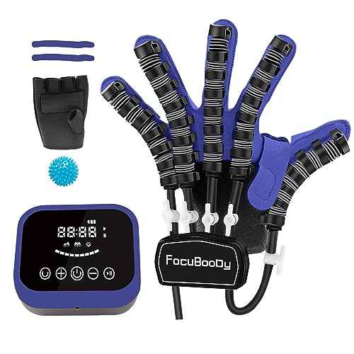 Hand Rehabilitation Robot Gloves Mobility Finger Training Equipment for Hemiplegia Stroke Cerebral Palsy Patient with USB Chargeable Left Hand