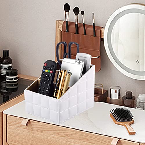 Fashionable PU Leather TV Remote Control Holder with 3 Compartments