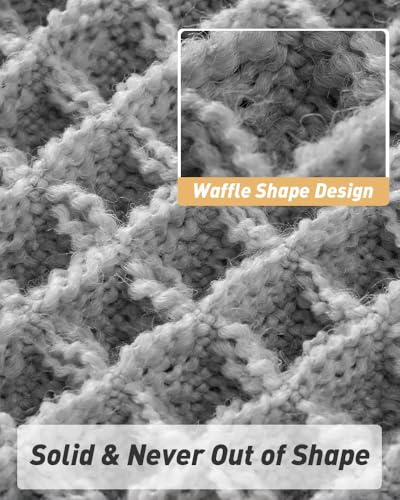 Upgraded Waffle Grey Bath Mat 2' x 4'