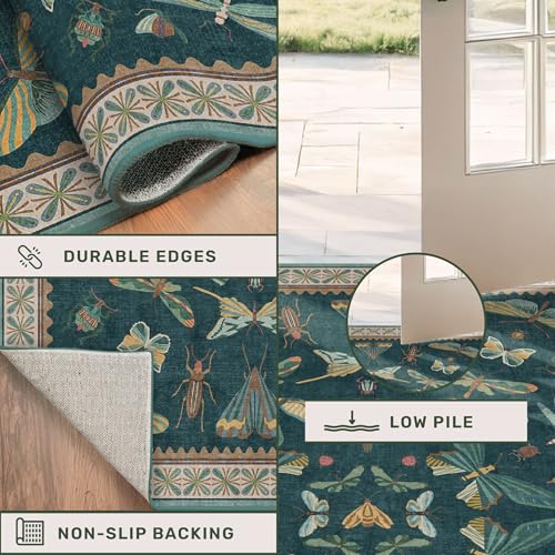 Teal 3x5 Entryway Rug (15 Sq Ft)
