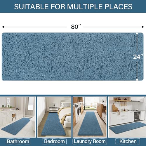 Luxury Bathroom Rug Shaggy Bath Mat 24 x 80 Inch
