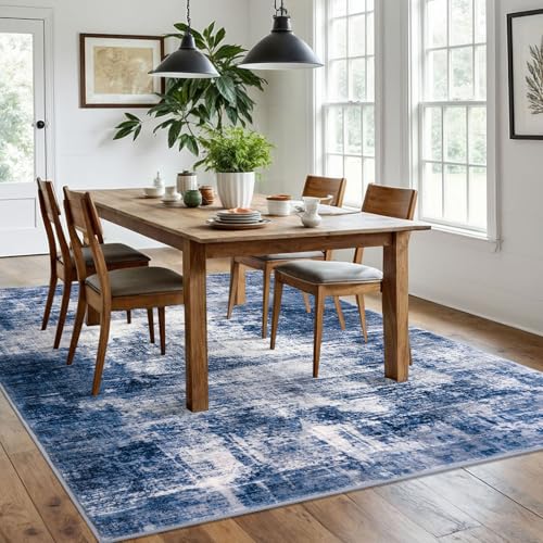 Abstract Area Rugs 6x9 Ft Washable Rugs for Living Room (54 Sq Ft)