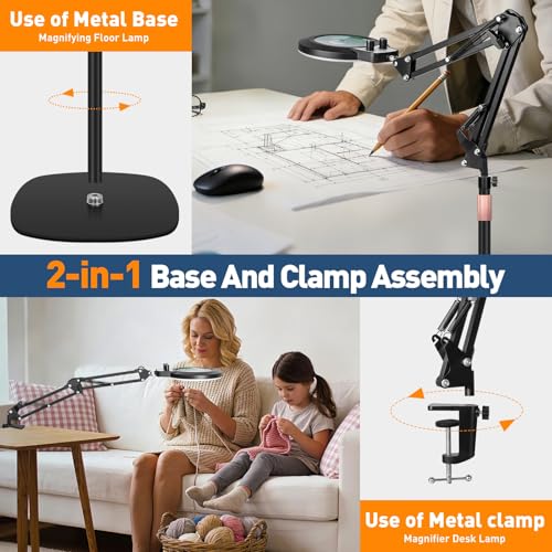 12X 30X Magnifying Floor Lamp