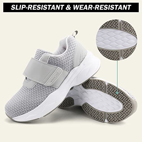Ortho + Rest Women Diabetic Shoes with Adjustable Closure Orthopedic Walking Shoes for Edema Plantar Fasciitis Bunions Arthritis Swollen Feet