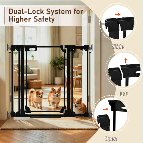 40" Extra Tall Clear Acrylic Dog Gate 57.87