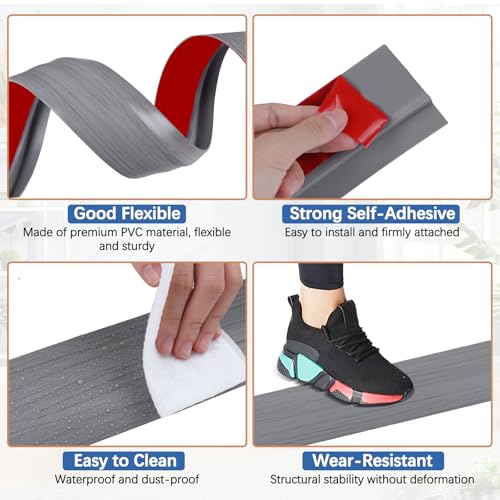 Vinyl Floor Transition Strip Self Adhesive Door Threshold Strip (10 Foot)