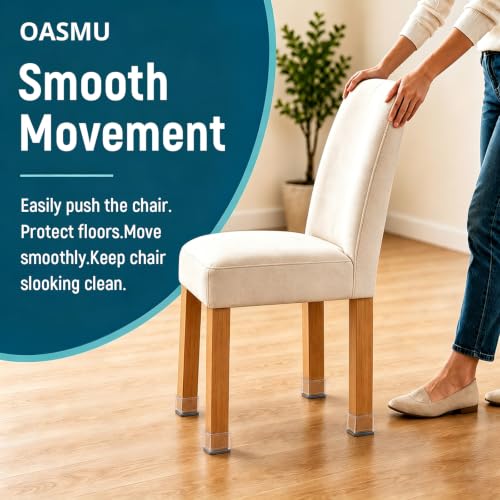 32 Pcs Chair Leg Floor Protectors for Hardwood Floors Square M