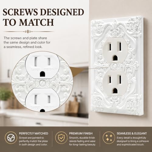Victorian Floral Duplex Outlet Cover Plate