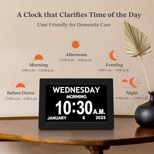 10.1'' Dementia Clock with Date and Time for Elderly