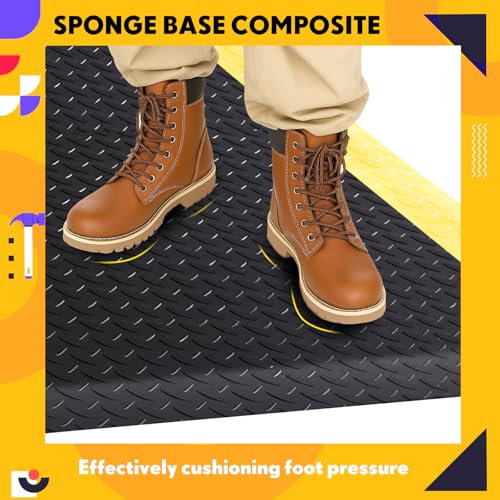 1 Pack 3'x5' ESD Anti Fatigue Mat with Ground Wire