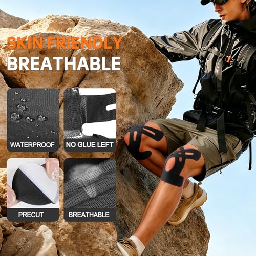 Precut Kinesiology Tape for Knees (20 Count)