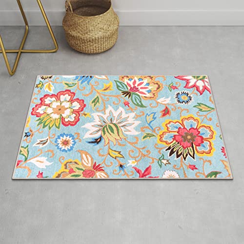 Floral 2x3 Small Rugs for Entryway
