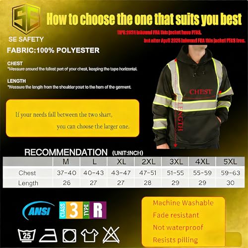 Class 3 Hi Vis Hoodie for Men