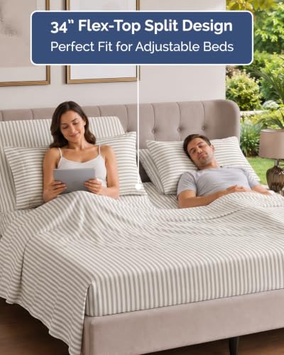 Flex Top Split Head King 6 Piece Sheet Set