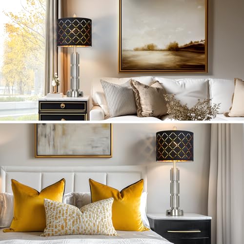 Set of 2 Modern Table Lamps for Living Room Bedroom (2 Count)