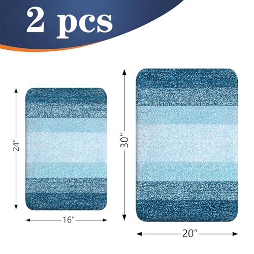 Micorfiber Bathroom Rug Set 2 Piece (4 Count)