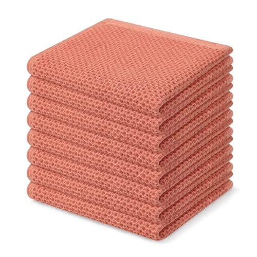 100% Cotton Waffle Weave Kitchen Dish Cloths 8 (8 Count)
