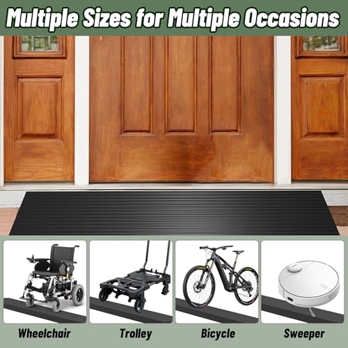 1.6" Rise Rubber Threshold Ramp for Doorways